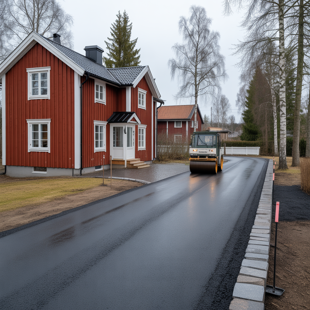 kostnad for att asfaltera uppfarten 2025 pris per m2