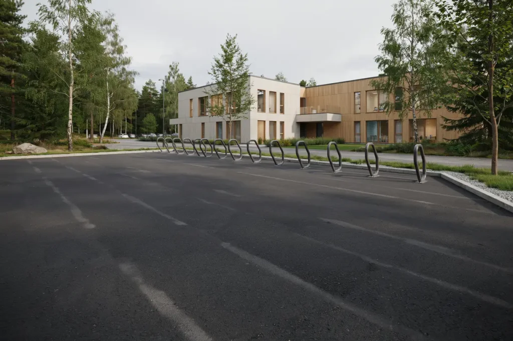 asfaltering av cykelparkering vid kontorsfastighet i n sbypark